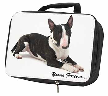 Brindle and White Bull Terrier "Yours Forever..." Black Insulated School Lunch B