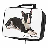 Brindle and White Bull Terrier "Yours Forever..." Black Insulated School Lunch B