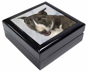 Brindle Bull Terrier Dog Keepsake/Jewellery Box