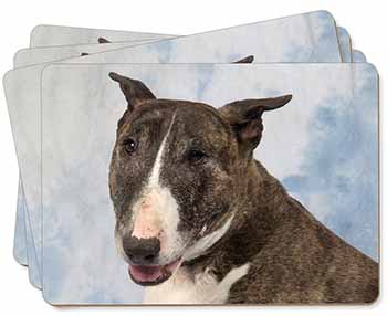Brindle Bull Terrier Dog Picture Placemats in Gift Box