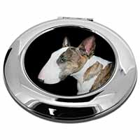 A Beautiful Brindle Bull Terrier Make-Up Round Compact Mirror