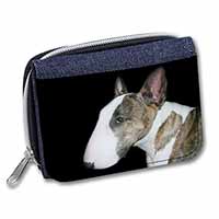 A Beautiful Brindle Bull Terrier Unisex Denim Purse Wallet