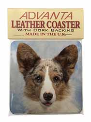 Cardigan Corgi Dog Single Leather Photo Coaster