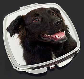 Black Border Collie Dog Make-Up Compact Mirror