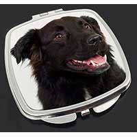 Black Border Collie Dog Make-Up Compact Mirror