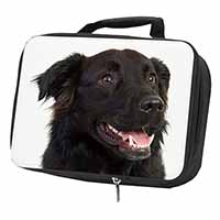 Black Border Collie Dog Black Insulated School Lunch Box/Picnic Bag