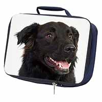 Black Border Collie Dog Navy Insulated School Lunch Box/Picnic Bag