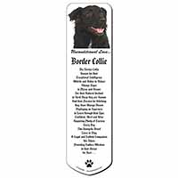 Black Border Collie With Love Bookmark, Book mark, Printed full colour
