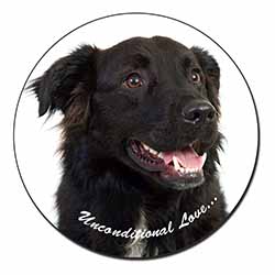 Black Border Collie With Love Fridge Magnet Printed Full Colour