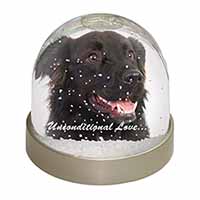Black Border Collie With Love Photo Snow Globe Waterball