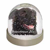 Black Border Collie With Love Snow Globe Photo Waterball