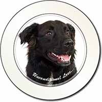 Black Border Collie With Love Car or Van Permit Holder/Tax Disc Holder