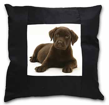 Chesapeake Bay Retriever Dog Black Satin Feel Scatter Cushion