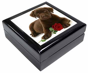 Chesapeake Bay Retriever with Rose Keepsake/Jewellery Box