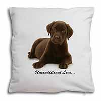 Chesapeake Bay Retriever-Love Soft White Velvet Feel Scatter Cushion