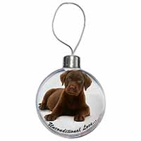 Chesapeake Bay Retriever-Love Christmas Bauble