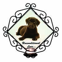 Chesapeake Bay Retriever-Love Wrought Iron Wall Art Candle Holder