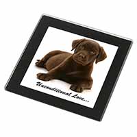 Chesapeake Bay Retriever-Love Black Rim High Quality Glass Coaster