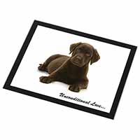 Chesapeake Bay Retriever-Love Black Rim High Quality Glass Placemat