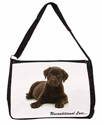 Chesapeake Bay Retriever-Love Large Black Laptop Shoulder Bag School/College