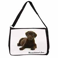 Chesapeake Bay Retriever-Love Large Black Laptop Shoulder Bag School/College