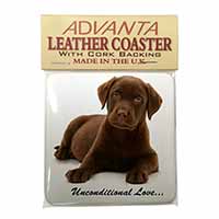 Chesapeake Bay Retriever-Love Single Leather Photo Coaster