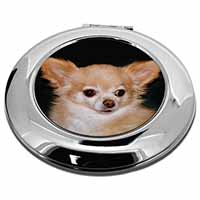 Chihuahua Dog Make-Up Round Compact Mirror