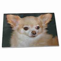 Large Glass Cutting Chopping Board Chihuahua Dog