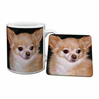 Chihuahua Dog Mug and Coaster Set