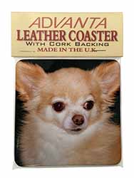 Chihuahua Dog Single Leather Photo Coaster