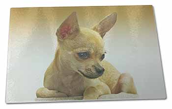 Large Glass Cutting Chopping Board Chihuahua