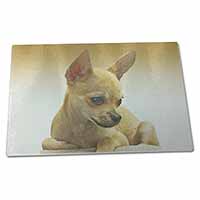 Large Glass Cutting Chopping Board Chihuahua