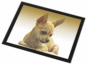 Chihuahua Black Rim High Quality Glass Placemat