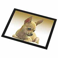 Chihuahua Black Rim High Quality Glass Placemat