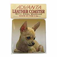 Chihuahua Single Leather Photo Coaster