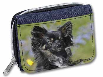 Black Chihuahua "Yours Forever..." Unisex Denim Purse Wallet