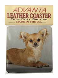 Chihuahua Single Leather Photo Coaster