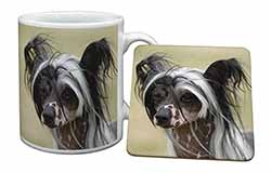 Chinese Crested Dog Mug and Coaster Set