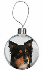 Tri-Colour Border Collie Dog Christmas Bauble