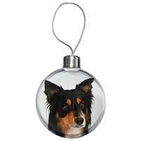 Tri-Colour Border Collie Dog Christmas Bauble