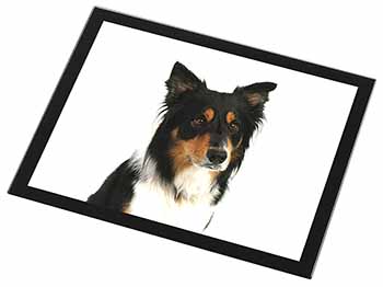 Tri-Colour Border Collie Dog Black Rim High Quality Glass Placemat