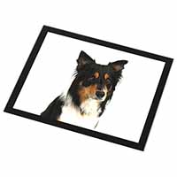 Tri-Colour Border Collie Dog Black Rim High Quality Glass Placemat