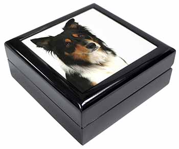 Tri-Colour Border Collie Dog Keepsake/Jewellery Box