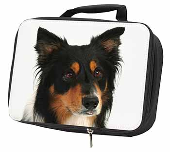 Tri-Colour Border Collie Dog Black Insulated School Lunch Box/Picnic Bag