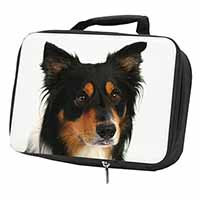 Tri-Colour Border Collie Dog Black Insulated School Lunch Box/Picnic Bag