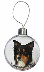 Tri-Colour Border Collie-Love Christmas Bauble