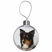 Tri-Colour Border Collie-Love Christmas Bauble