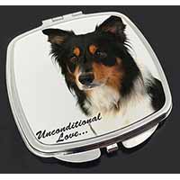 Tri-Colour Border Collie-Love Make-Up Compact Mirror