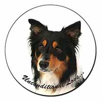 Tri-Colour Border Collie-Love Fridge Magnet Printed Full Colour