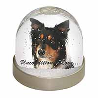 Tri-Colour Border Collie-Love Snow Globe Photo Waterball